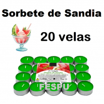 velas perfumadas ,VELAS LUMAR,SORBETE DE SANDIA ,TEALIGHTS 4.5 horas duracion ,PACK 20 UNIDADES ,decoracion, fespu