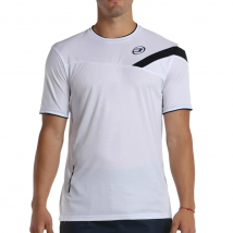 BULLPADEL Camiseta padel Lucia Color Blanco 2024 - Camiseta Entrenamiento, Nueva Temporada, Tejido Ligero, Poliester Elástico, Ligera, Elegante, Transpirable, Reduce Humedad - Shirt Hombre Padel,