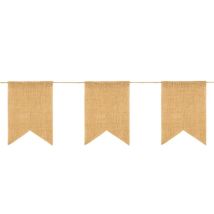 Disok Guirnalda 15 Banderas Yute - Ideal para Decoración de Bodas y Fiestas