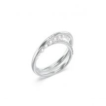 Guess Anillo Mujer Tiny Pearly De Acero Plateado Talla Europea 54 Talla España 14,00