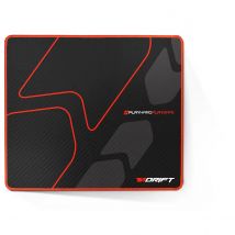 DRIFT ALFOMBRILLA GAMING - 400 x 450 x 4 mm, Tela tratada térmicamente, Base de caucho antideslizante, Velocidad y control, Rojo y Negro