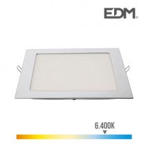 EDP Downlight Led Cuadrado 20W 1500Lm, Marco Cromo 6.400K, 22,5 cm, 20 W