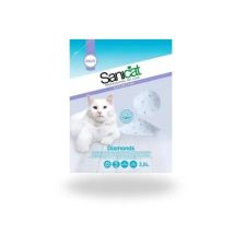 Arena para gatos SANICAT DIAMONDS perlas fress de silica 3.8 litros