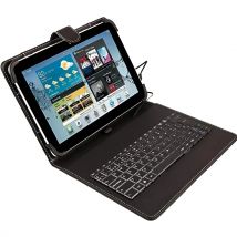 Silver Ht - Funda Universal con Teclado y Soporte para Tablet 9-10.4'' Negro