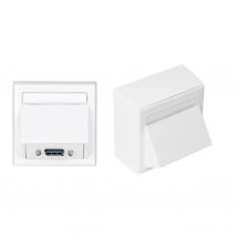 Vivolink Caja de Pared Displayport para Regletas de Enchufes - Compacto y Fácil Instalación