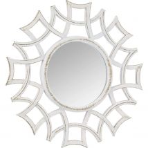 Dcasa - Espejo Pared Decorado Crema Medida 39,4X2X39,4 Cm