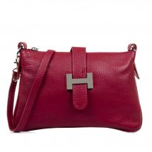 Firenze Artegiani. Allerona Bolso de mano Mujer.Piel auténtica Dollaro  . Made in Italy. Vera Pelle Italiana. 24x2x14 cm