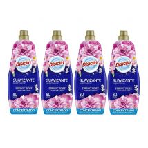 DISICLIN Suavizante Concentrado SPRING ROSE Botella 1.440ml 80 lavados (Pack 4) - Perfume Envolvente con Delicada fragancia a Rosa Mosqueta, Tecnologia de micro-capsulas que ofrecen 10 semanas de