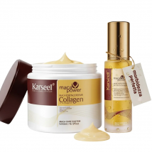 KARSEELL Pack Mascarilla Pelo 500 ml.  + Aceite de Argán para el Cabello 50 ml. Hidratación Profunda Acondicionador Cabello Seco y Dañado Tratamiento Reparador Intenso Colágeno Alisado Cuidado Capilar
