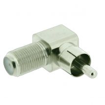 Conector "F" Hembra a RCA Macho acodado de Electro Dh 19.562 8430552119677