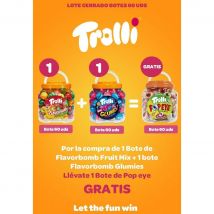 lote rellenola trolli Fruit mix+ glumies y ojos de regalo 180 unidades