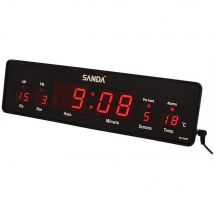 Reloj digital LED, hora, dia, mes,  temperatura, alarma, semana