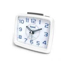 Sami Sami-S9980D Despertador Cuadrado - Tamaño Grande - Luz LED - Apagado Superior, Oro Rosado.