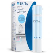 BRITA Sistema de Filtrado de Agua Mypure SLIM V-MF, Incluye 1x Filtro de Agua (8000 litros), Filtrado debajo del fregadero para tu grifo, para agua libre de un 99,9% de bacterias