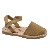 Avarcas Menorquinas Ria En Color Taupe Con Velcro