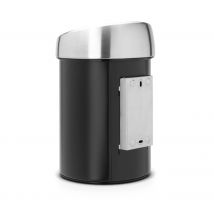 Brabantia Touch Bin 364440 - Cubo de basura, 3 l, cubo interior de plástico extraíble, negro mate