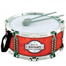 Bontempi - Tambor infantil con estructura resistente, instrumento musical de percusión, con baquetas ligeras, sonido de calidad y realista, diseño atractivo, ideal para que los niños y niñas