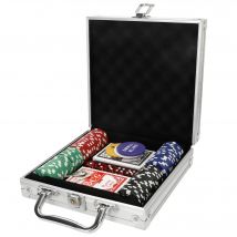 CB Games - Maletín de póker, juego set infantil con 100 fichas, 2 barajas de cartas, 5 dados y 3 fichas especiales, para niños +3 años, regalo infantil, juegos para toda la familia