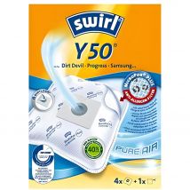 Swirl Y50 Bolsa para el Polvo - Accesorio para Aspiradora (Blanco) - 4 Piezas