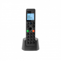 Motorola Voice - DOT201 Teléfono Fijo Inalámbrico con Altavoz Manos Libres, Bloqueo de Llamadas, 100 Contactos con Nombre y Directorio Telefónico, Color Negro