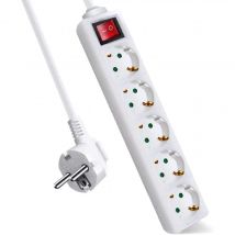 Regleta enchufe de base múltiple avant 5 tomas 1.5m + interruptor