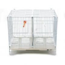 Jaula de Incubación Jaula de Cría para Pájaros con Comedero Bebedero Saltador Cubeta Tamaño M 40 x 27 x 35 cm BPS-1304