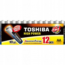 Paquete de 12 pilas AAA Toshiba de alta potencia LR03/ 1.5V/ alcalinas