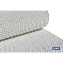 Cofan Malla de PVC 20mm Cuadrada Blanca 1x25m