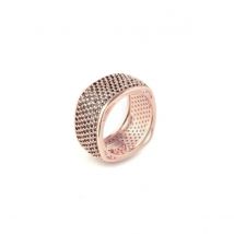 Guess Anillo Mujer Ring Infinity De Acero Negro, Oro Rosa Talla Europea 56 Talla España