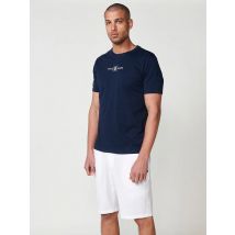 Koroshi Camiseta de manga corta Navy con estampado de calavera en la espalda para hombre