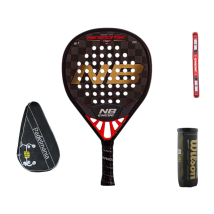 Pala de pádel Enebe Response 22 + Funda Pádel Manía + Protector Enebe Rojo + Bote de Pelotas Wilson Premier