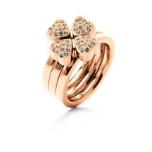 Anillo de mujer de acero inoxidable de la marca Folli Follie, color rosa, talla 14 (referencia: 3R0T064RS)