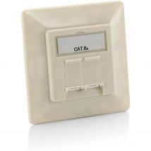 Equip - Kit 5 Unidades Roseta Cat6a Empotrar con Placa Frontal Blindada Clase E