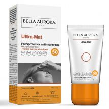 BELLA AURORA - Ultra-Mat, Protector Solar Facial Textura Gel Antimanchas SPF50, Protección Solar Antimanchas para Piel Grasa