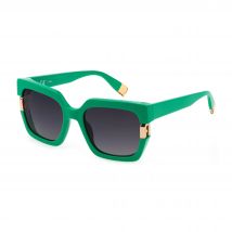 Furla Sfu624 Gafas de Sol, 092x Verde Lucido, 54 Chaqueta-91,44 cm Talla Unisex Adulto