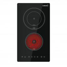 Cata Placa Vitrocerámica TD 3002 BK 2 Zonas Cocción High Light Control Táctil Ancho 30 cm Potencia 3