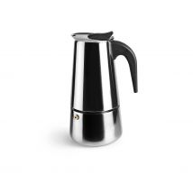 Ibili - Máquina de café expreso, 4 tazas, 185 ml, Acero Inoxidable
