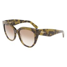 FERRAGAMO SF1059S Gafas, Marfil Mármol, 54 para Mujer