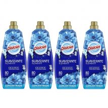 DISICLIN Suavizante Concentrado OCEANIC Botella 1.440ml 80 lavados (Pack 4) - Perfume Envolvente con Fresca y duradera fragancia a la inmensidad del oceano azul, Tecnologia de micro-capsulas que