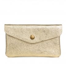 FIRENZE ARTEGIANI. Alseno monedero alargado mujer. Piel auténtica Gamuza lacada brillante. 15x3x8,5cm.