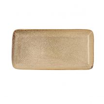 Bidasoa Fuente Gres 28x14cm Marrón Brillo con Relieves Orgánicos