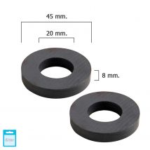 SANCO STORE - WOLFPACK LINEA PROFESIONAL Iman Wolfpack Ferrita Aro Ø 45x20x8 mm. (Blister 2 Piezas)