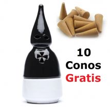 INCENSARIO NAZARENO DE CERAMICA,SEMANA SANTA,COLOR NEGRO Y BLANCO,cm,fespu