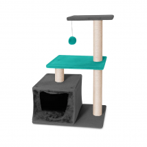 Rascador Casa para Gatos Árbol Rascador para Escalar 3 Niveles - Pet Family