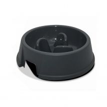 COTTECOTA- Comedero plástico Redondo para Mascotas Bol Mascotas Cuenco Agua Bebedero Plato Animales Comedero Gris Alimentacion Lenta 1.5 l - Diam27 x7.5 cm / 1 l - Diam 24 x 6.5 cm Comedero