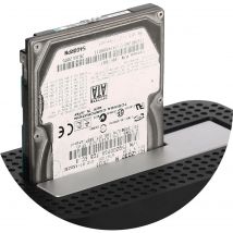 LOGON LHC030 USB 2.0 Tipo-B Negro, Plata - Bases de conexión para discos duros (Disco duro, SSD, SATA, Serial ATA II, 2.5,3.5", USB 2.0 Tipo-B, 2 A, Windows 10,Windows 10 Educación,Windows 10