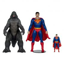McFarlane Toys - DC Multiverso Superman vs. Godzilla (Liga de la Justicia vs. Godzilla vs. Kong) 2 Unidades
