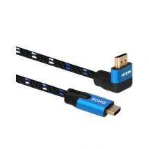 Savio CL-147 Cable HDMI v2.1, ktowy, 1,8 m, mied, trenzado, conectores metálicos Cable HDMI 1,8 m HDMI tipo A (estándar) Negro, Azul