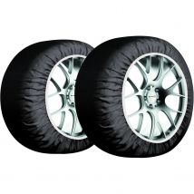 Bottari Calze da neve Arctic Socks Omologate, 2 calze, nero, con misure dettagliate degli pneumatici all'interno.