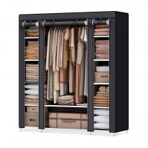Armario Vestidor de Tela Nyana Home 170x150x45cm, 3 puertas, 11 huecos, 1 ropero